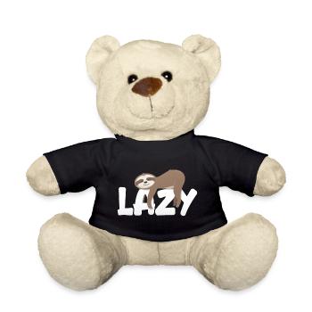 Lazy Sloth - Teddy Bear - black - Front