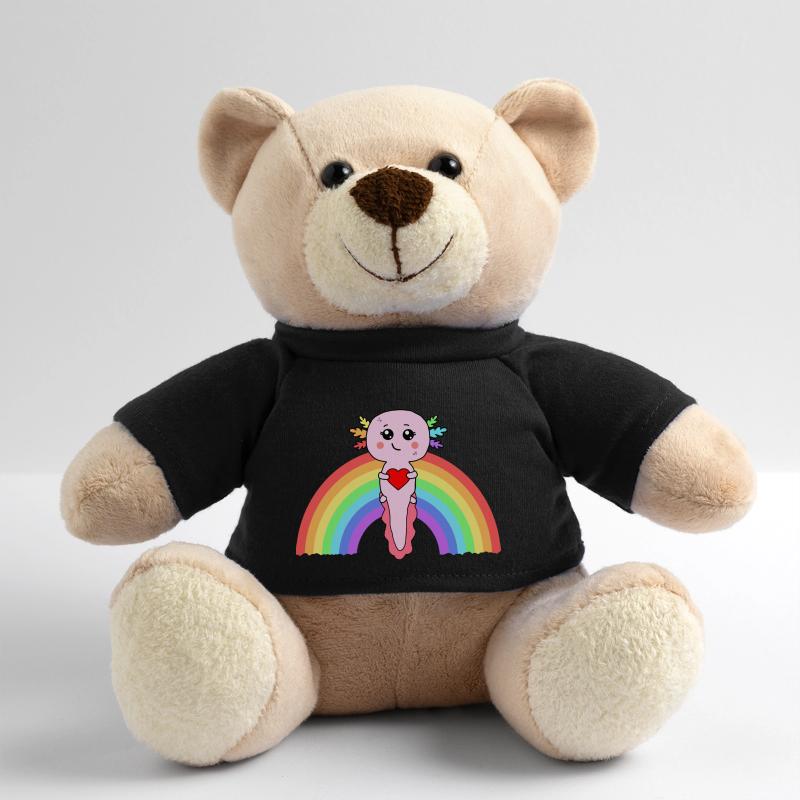 Rainbow Axolotl Teddy Bear