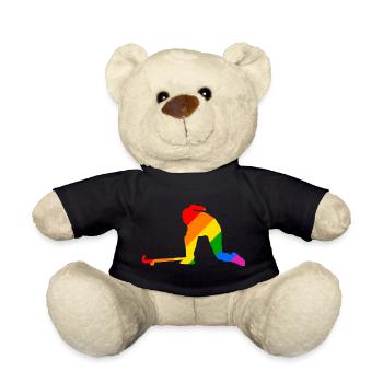 Joueur de hockey sur gazon LGBTQ - Nounours - noir - Devant