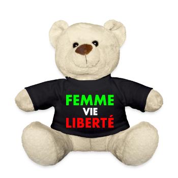 Femme vie liberté - Nounours - noir - Devant