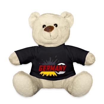 Deutschland Fussball Tshirt - Teddy - Schwarz - Vorne