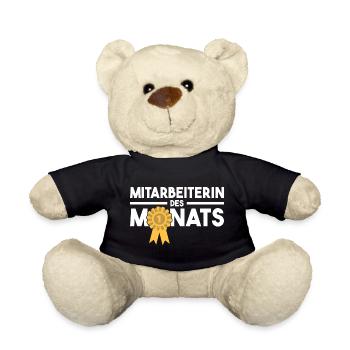 Mitarbeiterin des Monats Auszeichnung Arbeit Job - Teddy - Schwarz - Vorne