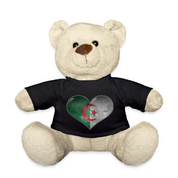 Algeria-Heart - Teddy Bear - black - Front