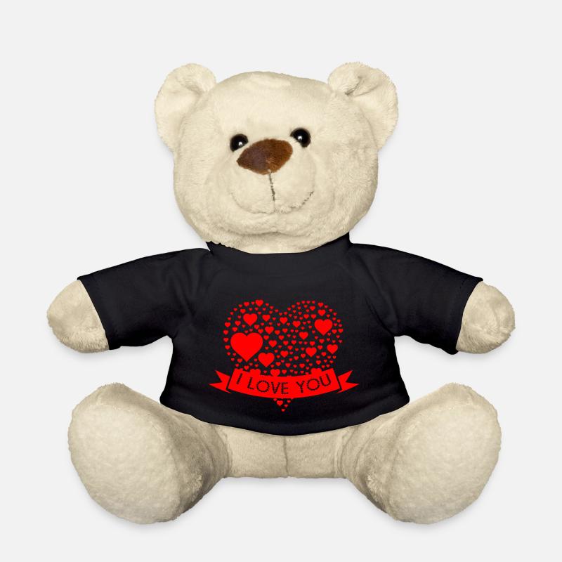 I Love You - Teddy Bear - black