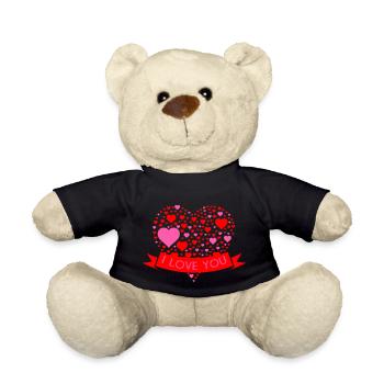 Je t'aime - Nounours - noir - Devant