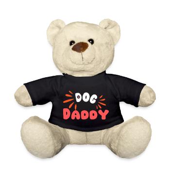 Hundepapa Fröhlicher Tippfehler und Orange - Teddy - Schwarz - Vorne