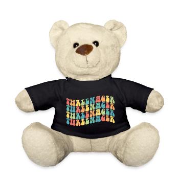 3 ans Threenager Garçons Filles 3ème anniversaire - Nounours - noir - Devant