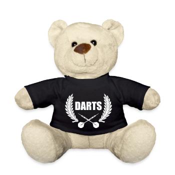 Darts Sports Fun - Teddy Bear - black - Front