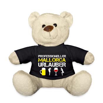 Lustiges PROFESSIONELLER MALLORCA URLAUBER, Saufen - Teddy - Schwarz - Vorne