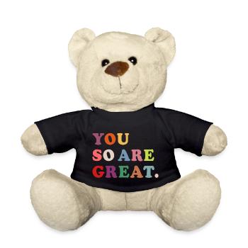 Du bist so großartig - Teddy - Schwarz - Vorne