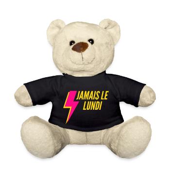 NEVER ON MONDAY T-SHIRT - Teddy - Schwarz - Vorne