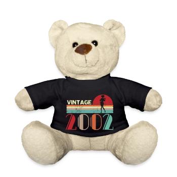 Vintage Birthday rétro sunset design - Nounours - noir - Devant