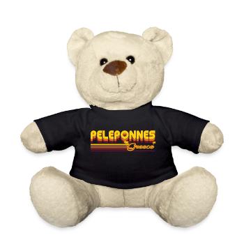 Patras: Mediterranean retro design - Teddy Bear - black - Front