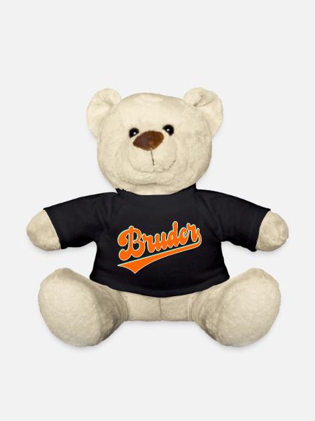 Schriftzug Bruder Familie - Teddy - Schwarz