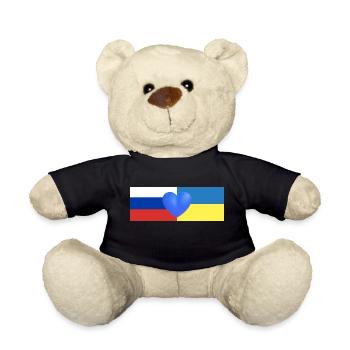 Liebe gewinnt Russland Ukraine - Teddy - Schwarz - Vorne
