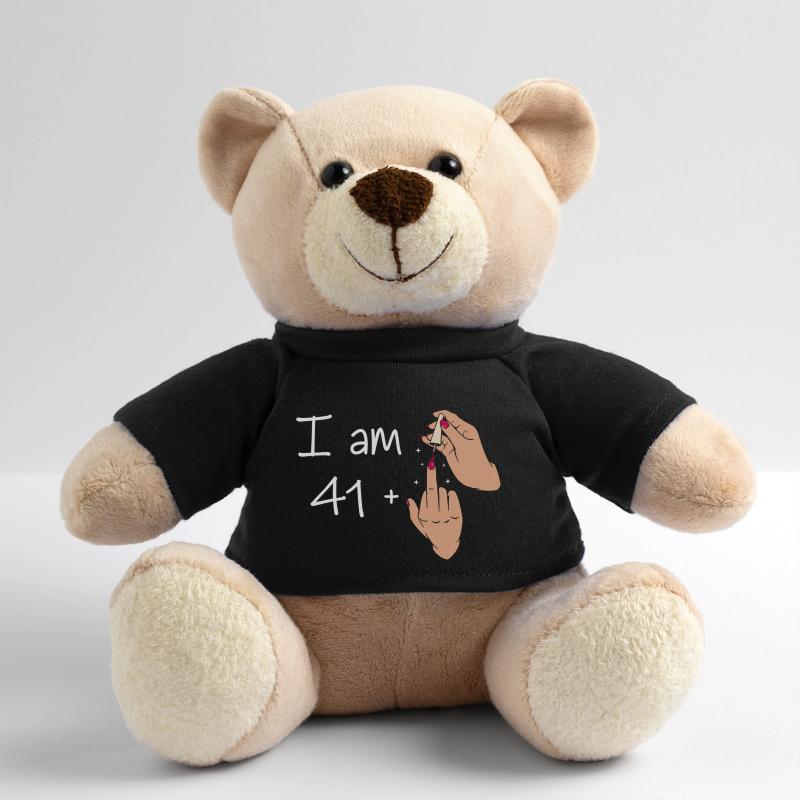 Ich bin 41 + 1 Mittelfinger Hemd Ich bin 41 plus, Teddy