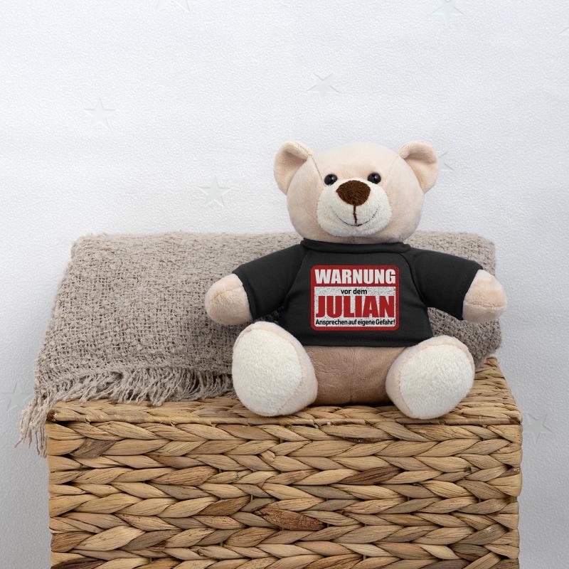 Julian Name Lustiges Warnschild Teddy