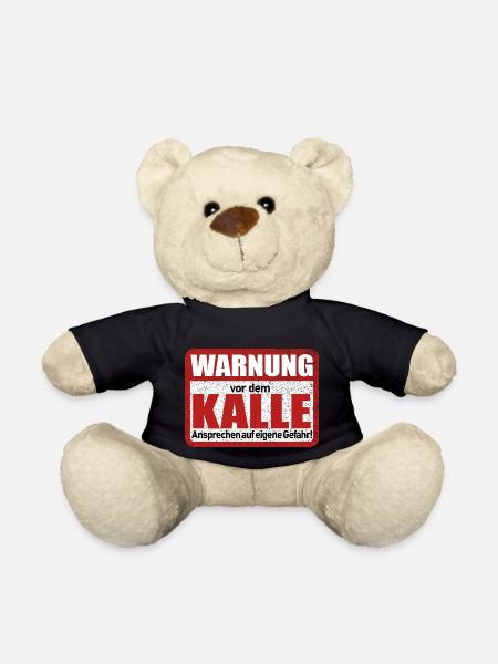 Kalle Name Lustiges Warnschild - Teddy - Schwarz