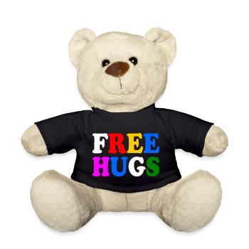 Free hugs - Nounours - noir - Devant