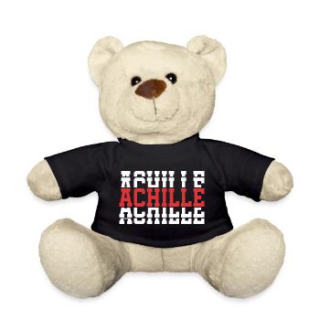 t-shirt Achille t-shirt stacked text - Teddy Bear - black - Front
