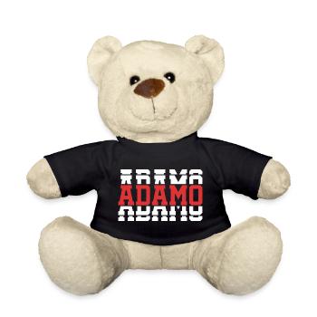 T-Shirt Adam T-Shirt Geschenkidee gestapelter Text - Teddy - Schwarz - Vorne