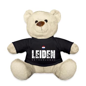 Leiden City Distressed Print - Teddy Bear - black - Front