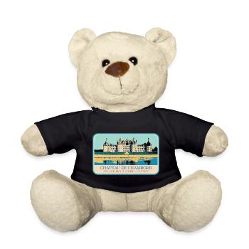 Illustration Château Chambord, Loire Valley - Teddy Bear - black - Front