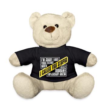Es tut mir leid, dass ich deine Gefühle verletzt habe, ich habe dich dumm genannt - Teddy - Schwarz - Vorne