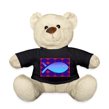 HUMOUR. POISSON. POISSON D'AVRIL. HUMOUR. MER - Nounours - noir - Devant