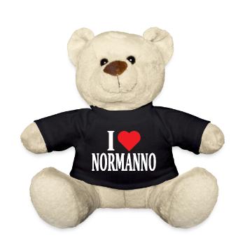 t-shirt I love Norman t-shirt gift idea - Teddy Bear - black - Front