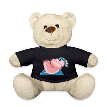 Pig Abdominal Workout Bodybuilding - Teddy Bear - black - Front