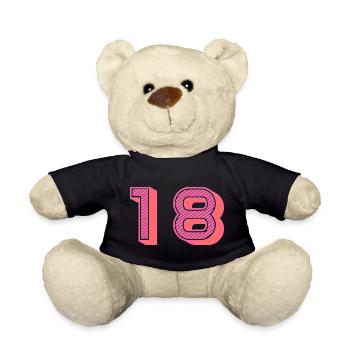 18. 18 JAHRE ALT. 18. JAHRESTAG. 18. GEBURTSTAG. - Teddy - Schwarz - Vorne