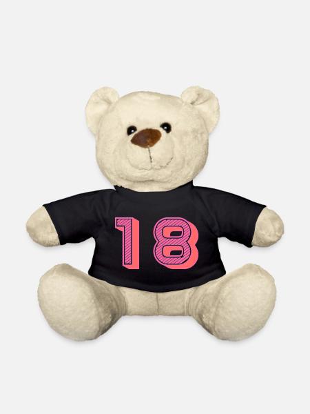 18. 18 JAHRE ALT. 18. JAHRESTAG. 18. GEBURTSTAG. - Teddy - Schwarz