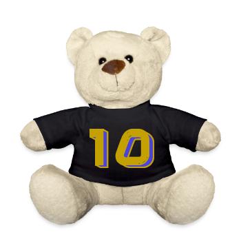 10. 10 YEARS. 10th ANNIVERSARY. 10 YEAR ANNIVERSARY. - Teddy Bear - black - Front