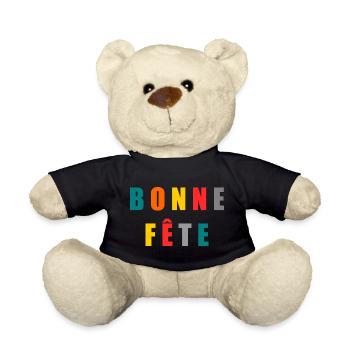 FÊTE DES MÈRES. BONNE FÊTE - Nounours - noir - Devant