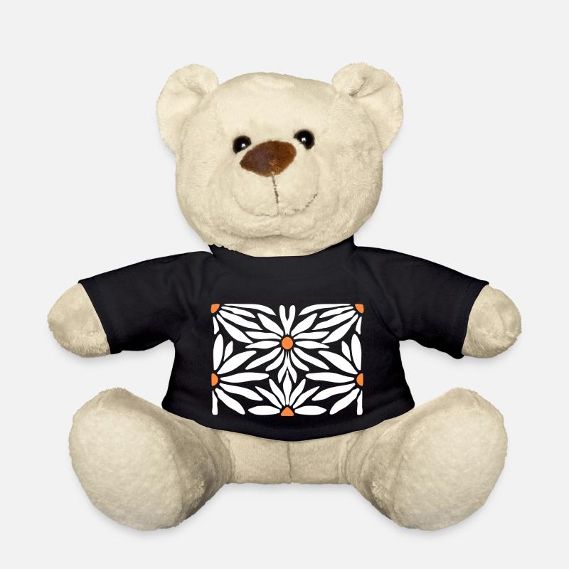 Fleurs groovy Marguerite - Nounours - noir