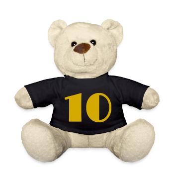 10. 10 YEARS. 10th ANNIVERSARY. 10 YEAR ANNIVERSARY. - Teddy Bear - black - Front
