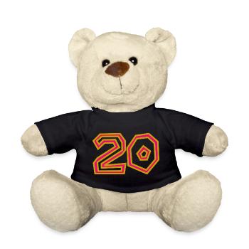 20. 20 YEARS. 20th ANNIVERSARY. 20 YEARS ANNIVERSARY. - Teddy Bear - black - Front