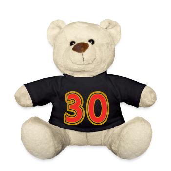 30. 30 ANS. 30e ANNIVERSAIRE. ANNIVERSAIRE 30 ANS. - Nounours - noir - Devant