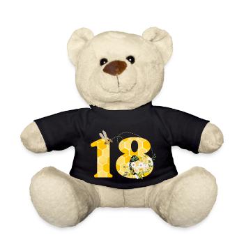 18e anniversaire abeille - Nounours - noir - Devant