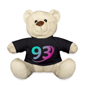 Number 93 multicolor - Teddy Bear - black - Front