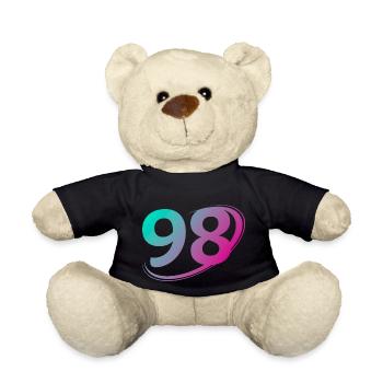 Number 98 multicolor - Teddy Bear - black - Front
