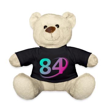 Number 84 multicolor - Teddy Bear - black - Front