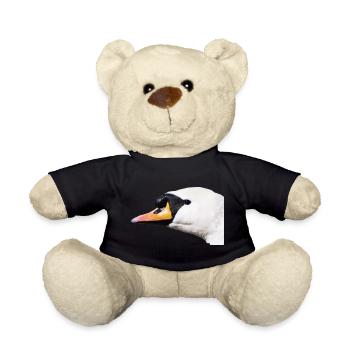 Schwanenporträt Schwarzweiß Kontrast - Teddy - Schwarz - Vorne