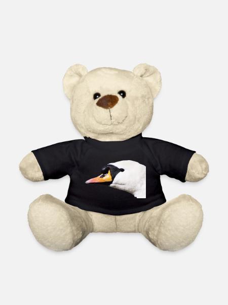 Schwanenporträt Schwarzweiß Kontrast - Teddy - Schwarz