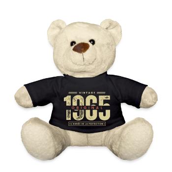 vintage 1965 / année 1965 / t-shirt 1965 - Nounours - noir - Devant
