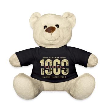 vintage 1969 / année 1969 / t-shirt 1969 - Nounours - noir - Devant
