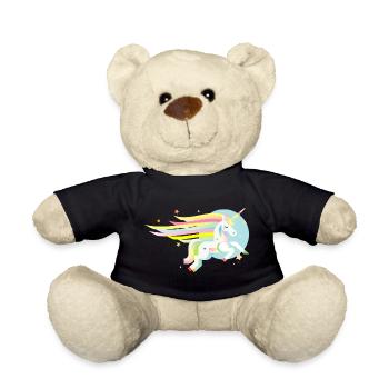 Licorne délicate en pastel - rêveur et magique - Nounours - noir - Devant