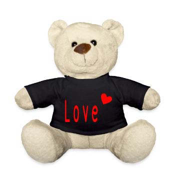 LIEBE. PAAR. GERADE VERHEIRATET. Junggesellinnenabschied. VALENTINSTAG. - Teddy - Schwarz - Vorne