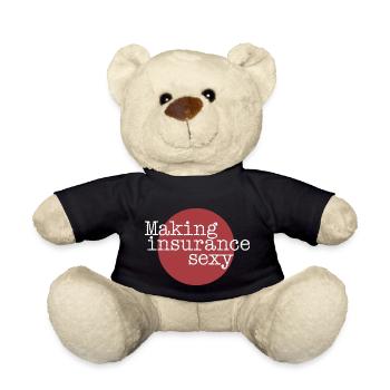 Design humoristique pour les professionnels de l’assurance - Nounours - noir - Devant